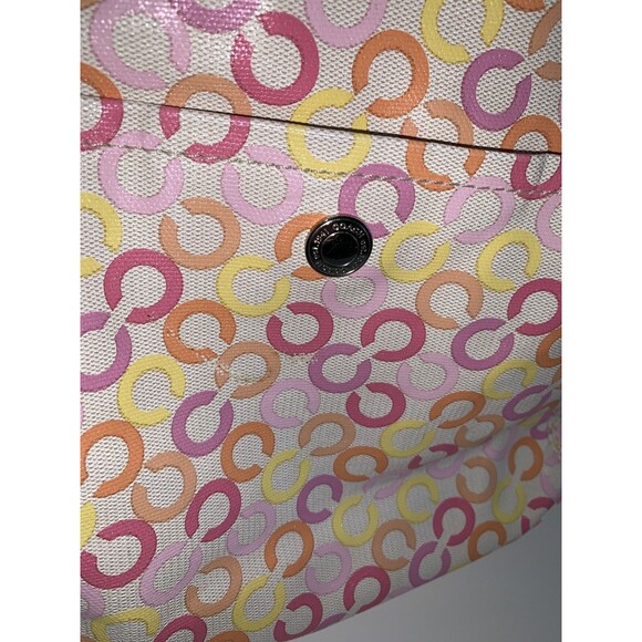 COACH Leah Signature Op Art Muti-color CC Shopper Tote Bag 13142 READ - Picture 5 of 16